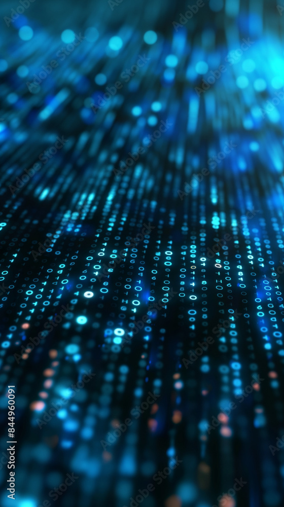 A digital blue background, graphic design, technology, numbers, scifi A digital blue background, graphic design, technology, numbers, scifi