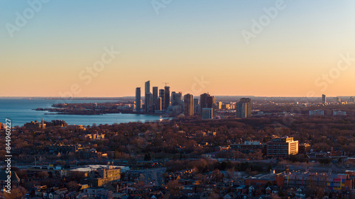 Canvas Print Skyline of Toronto at sunset