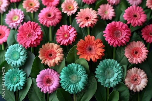  A colorful flower field in full bloom