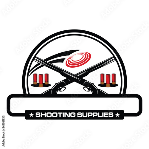 clay shooting logo design icon 