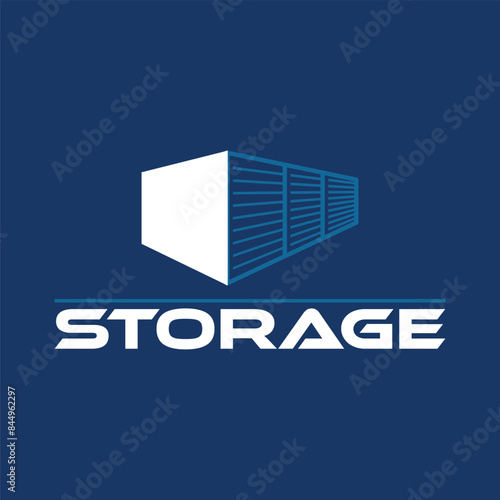 storage unit logo design icon 