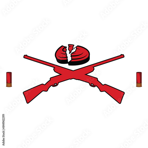 shooting logo design icon vector
