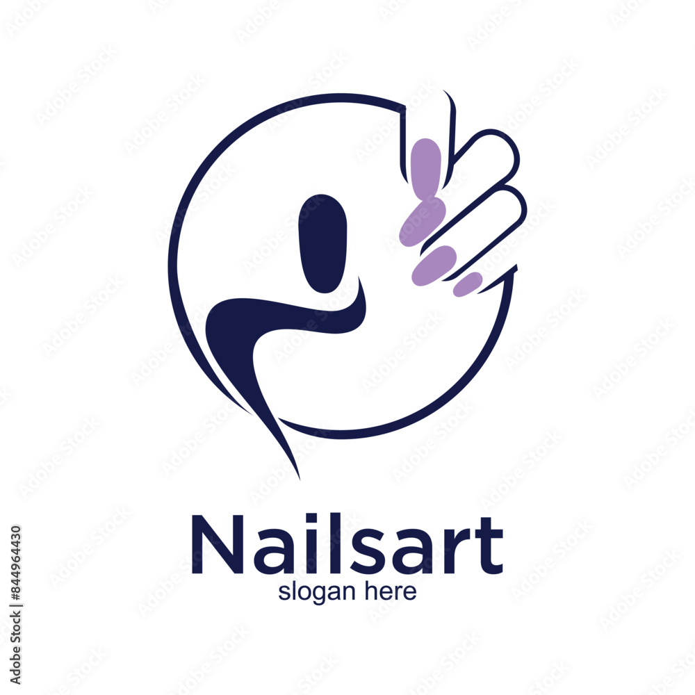 Nailsart logo design simple concept Premium Vector Nailsart logo design simple concept Premium Vector