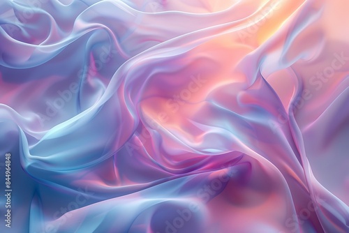 Abstract pastel-colored fabric background with soft, flowing textures and gradient colors, perfect for creative design and artistic inspiration.