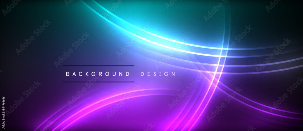 Neon glowing circle rays, light round lines in the dark, planet style neon wave lines. Energetic electric concept design for wallpaper, banner, background Neon glowing circle rays, light round lines in the dark, planet style neon wave lines. Energetic electric concept design for wallpaper, banner, background