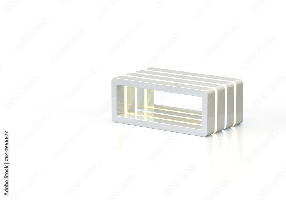 Abstract rectangular shape with a window, with blue, yellow light. 3d render on wallpaper, screensaver, innovation, technology, engineering, PC. Minimal, modern style. Transparent background. Abstract rectangular shape with a window, with blue, yellow light. 3d render on wallpaper, screensaver, innovation, technology, engineering, PC. Minimal, modern style. Transparent background.