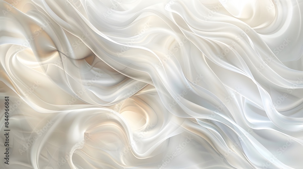 Obraz premium Abstract white and light gray wave modern soft luxury texture with smooth and clean vector subtle background.
