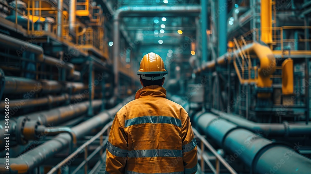 Industrial Worker in a Factory Setting Industrial Worker in a Factory Setting