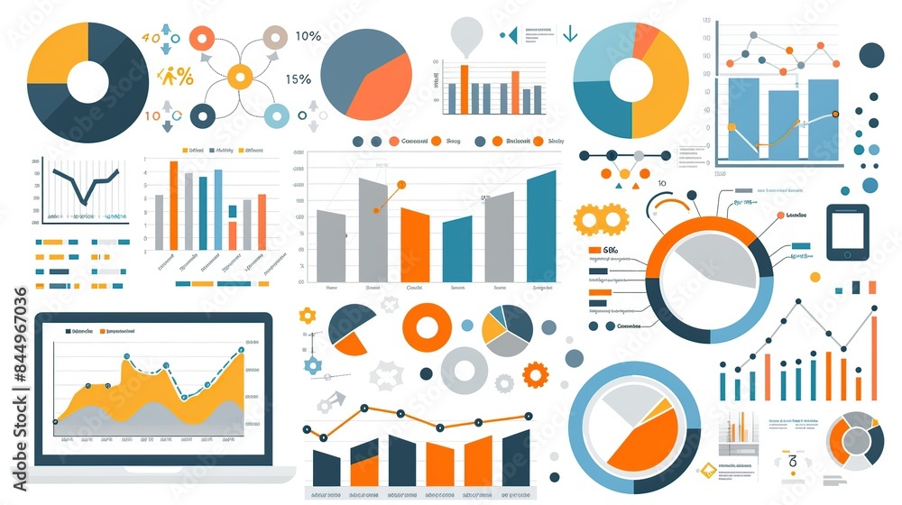 Colorful Business Infographic Elements Colorful Business Infographic Elements