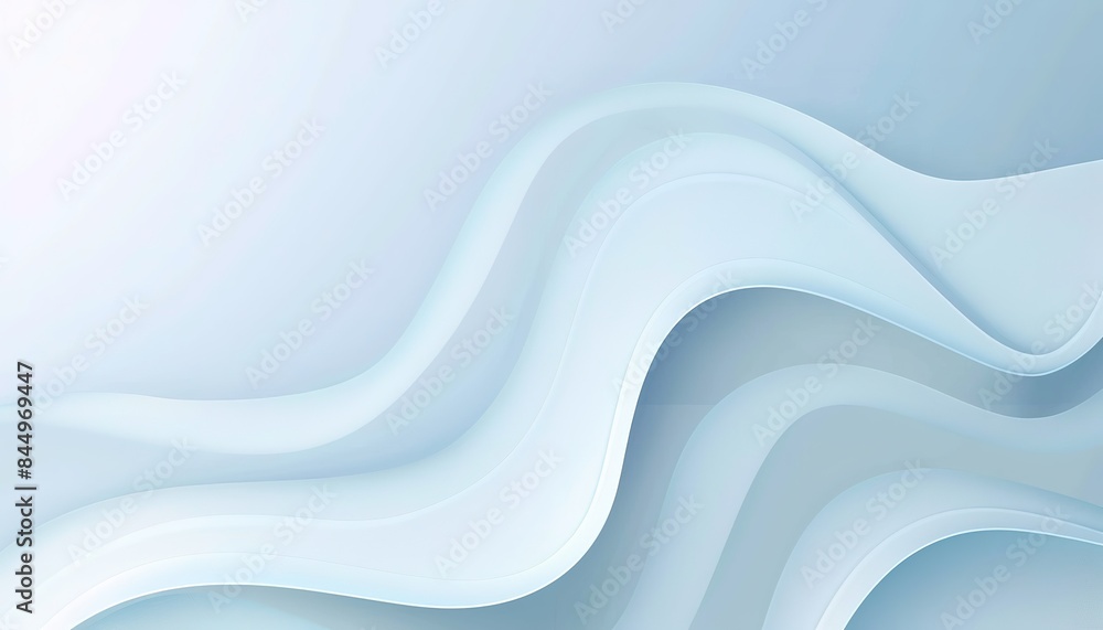 Fototapeta premium Abstract white paper wave background