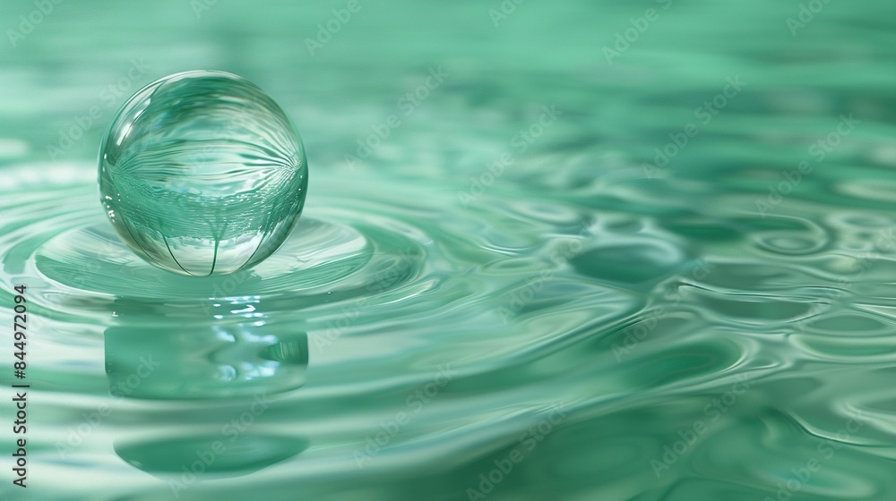 Background Illustration of a Water Drop Sphere Background Illustration of a Water Drop Sphere