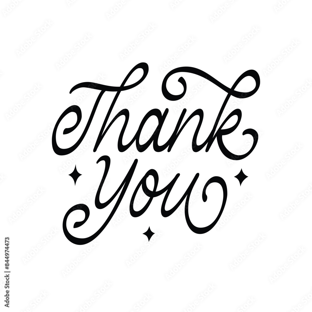Thank You Lettering Vector Thank You Lettering Vector