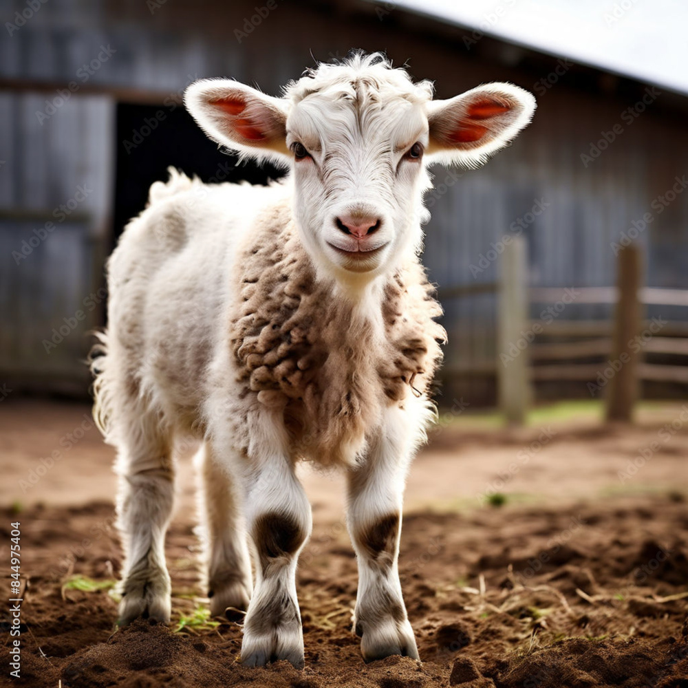 Rural Farm Life Cattle and Goat Grazing in Nature Rural Farm Life Cattle and Goat Grazing in Nature