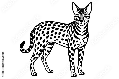 serval animals vector illustration