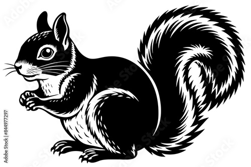 squirrel silhouette  vector illustration