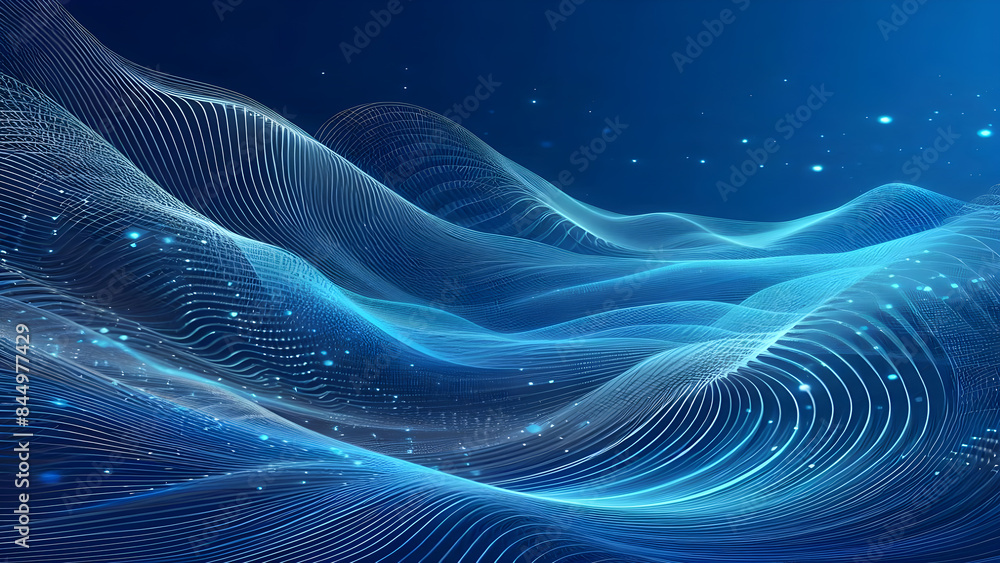 Abstract background a blue wavy lines in a blue background Abstract background a blue wavy lines in a blue background