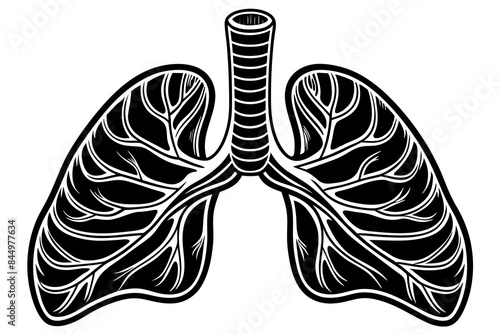 trachea organ icon vector illustration