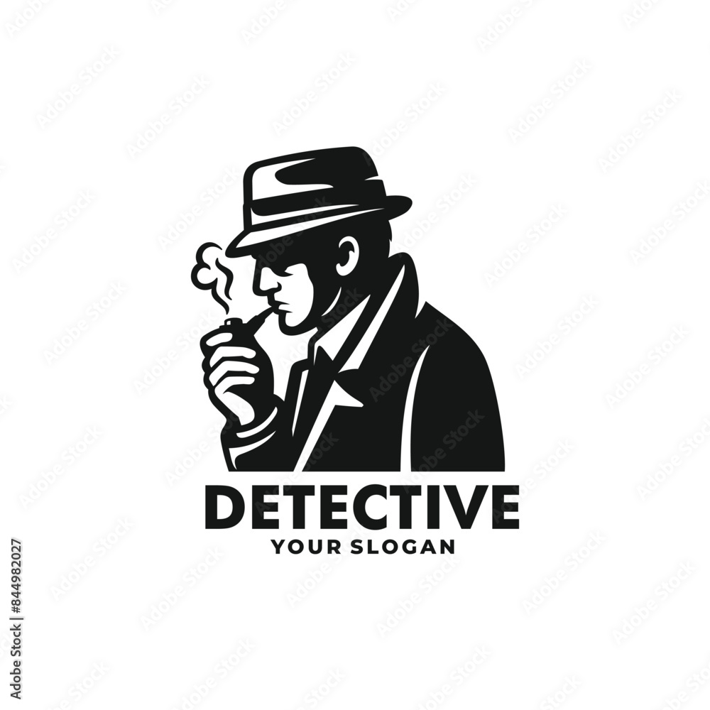 Detective logo vector. EPS 10 editable vector Detective logo vector. EPS 10 editable vector