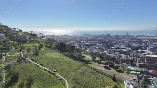 Downtown City At Cape Town In Western Cape South Africa. Table Mountain Landscape. Downtown District. Cape Town At Western Cape South Africa. Tourism Travel. Stunning Skyline.
