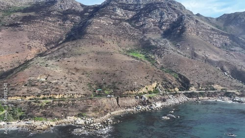 Mountain Road At Cape Town In Western Cape South Africa. Table Mountain National Park. Coastal Road. Cape Town At Western Cape South Africa. Tourism Travel. Stunning Skyline.