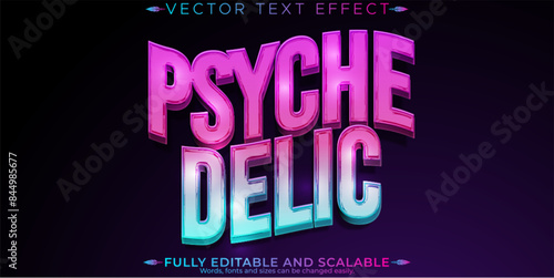 Wallpaper Mural Psychedelic trippy text effect, editable mushroom text style Torontodigital.ca
