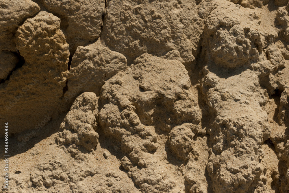 Sandstone. Petrified sand in a quarry. Erosion of the sand hill. Sandstone. Petrified sand in a quarry. Erosion of the sand hill.