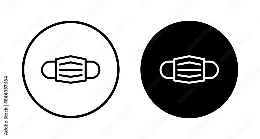 Mask icon vector isolated on white background. Man face with mask icon. Safety breathing masks. Industrial safety N95 mask. Medical mask vector icon. Mask icon vector isolated on white background. Man face with mask icon. Safety breathing masks. Industrial safety N95 mask. Medical mask vector icon.