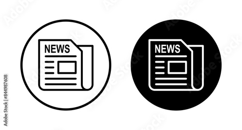 Newspaper icon vector isolated on white background. news paper icon vector