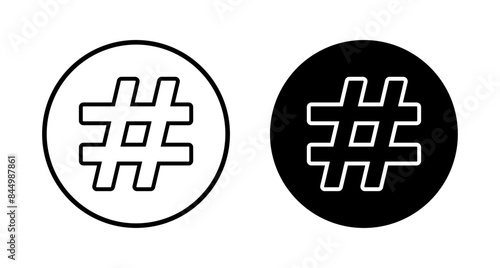 Hashtag icon vector isolated on white background. hashtag vector icon
