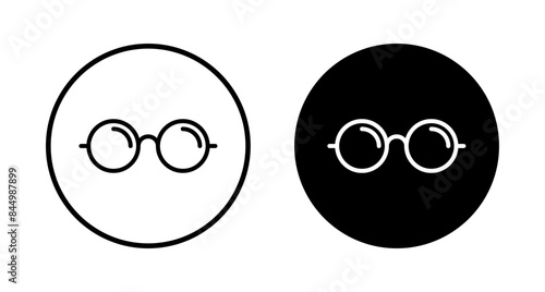 Glasses icon vector isolated on white background. Stylish Eyeglasses. Glasses vector. Optical concept