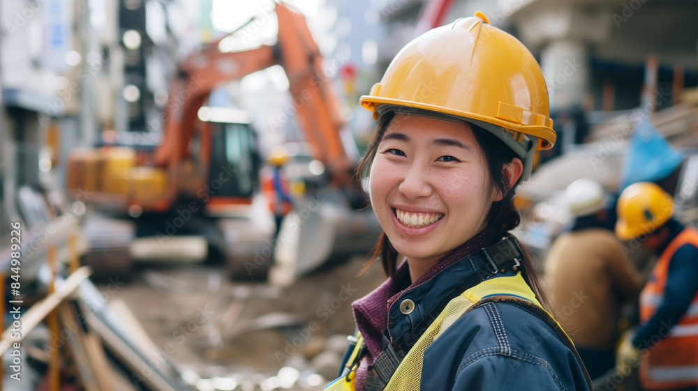 若い日本人の女性現場監督 若い日本人の女性現場監督