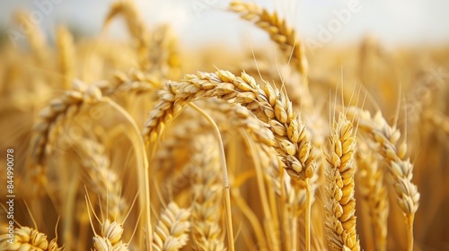 Rural Wheat Field Yielding a Bountiful Harvest