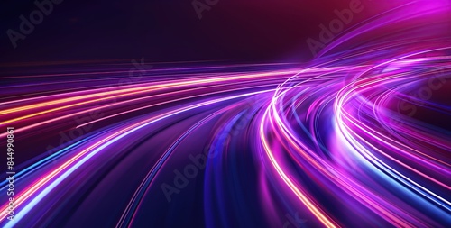 Abstract Light Trails in Motion