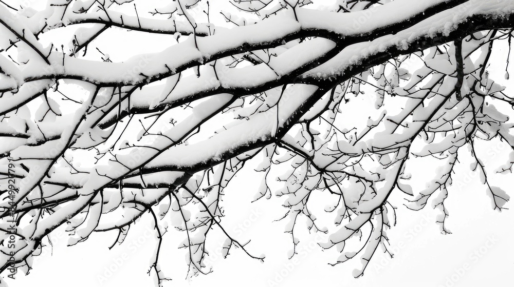 Obraz premium Snow covered branches