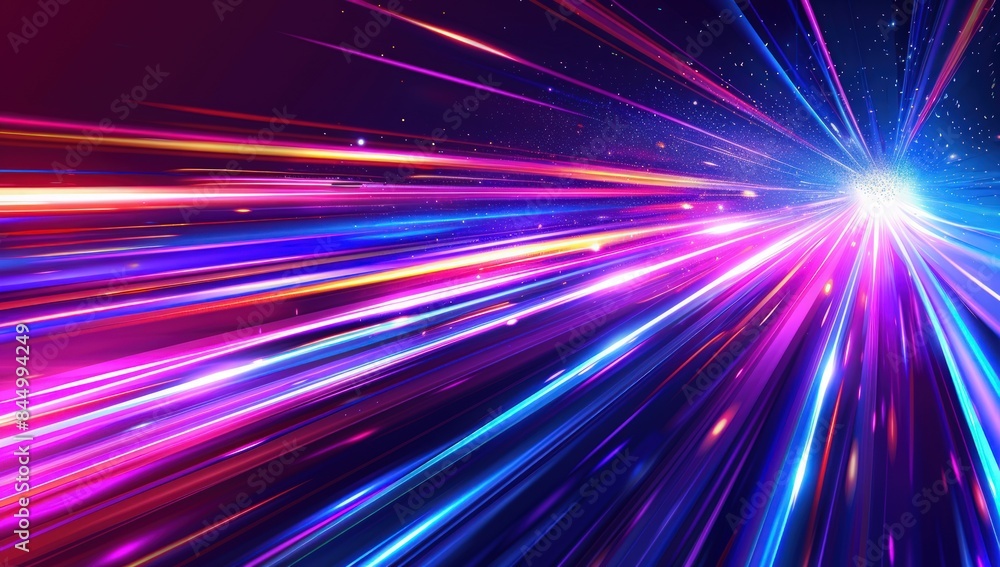 A colorful light speed effect A colorful light speed effect