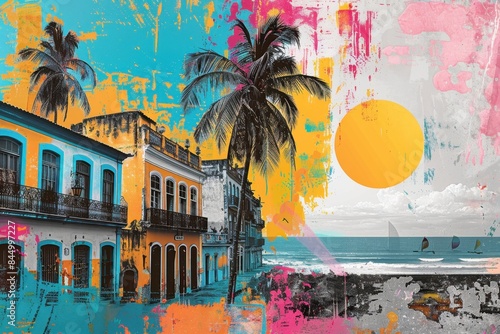 Frevo and Maracatu Music of Recife Art Collage
