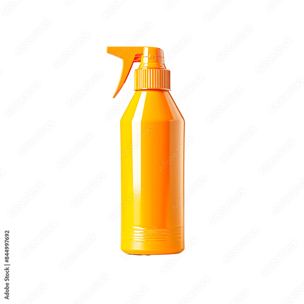 Summer Skin Savior Vibrant Bottle of Sunscreen for UV Protection on White Background Summer Skin Savior Vibrant Bottle of Sunscreen for UV Protection on White Background