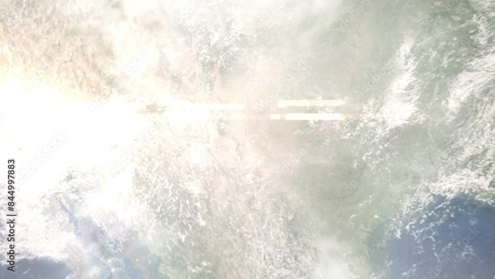 Earth zoom in from space and focus on Carlsbad, New Mexico, USA. Background for travel intro or blog. Satellite view. 3D style Animation. Images from NASA. Earth zoom in from space and focus on Carlsbad, New Mexico, USA. Background for travel intro or blog. Satellite view. 3D style Animation. Images from NASA.