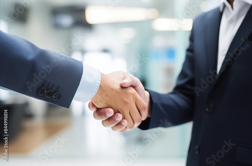 Business Handshake in Office