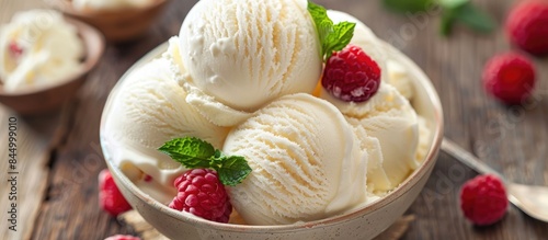 Frozen Dessert made from dairy products photo