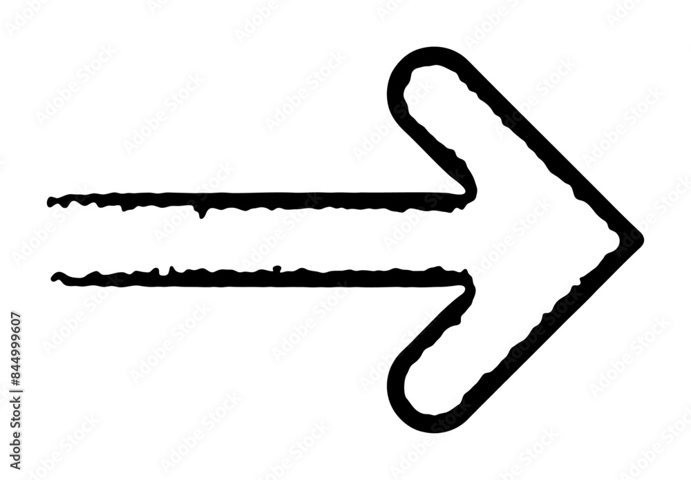 Bold Black Right Arrow with Double Lines Bold Black Right Arrow with Double Lines