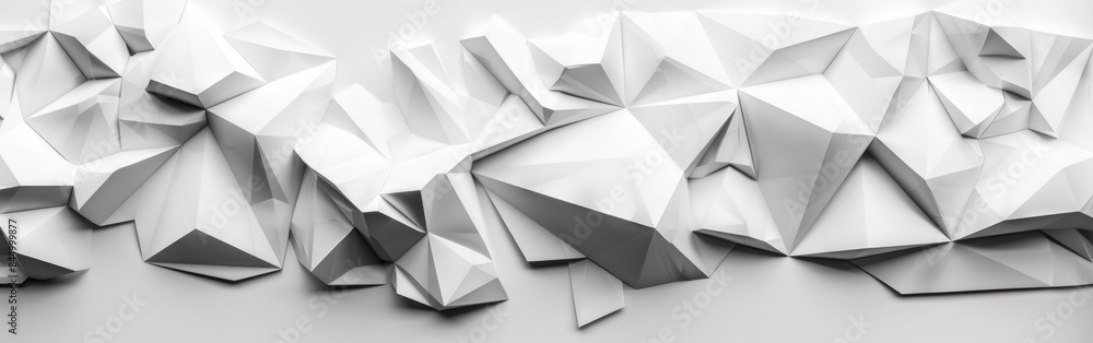 Geometric Triangular White Texture: Abstract Background Banner for Design, Web, and Wallpaper Geometric Triangular White Texture: Abstract Background Banner for Design, Web, and Wallpaper