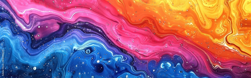 Fluid Floral Marbled Panorama: Bold Rainbow Abstract Oil Acrylic Paint Background Illustration Art Wallpaper with Texture and Colors for Banner or Painting Fluid Floral Marbled Panorama: Bold Rainbow Abstract Oil Acrylic Paint Background Illustration Art Wallpaper with Texture and Colors for Banner or Painting