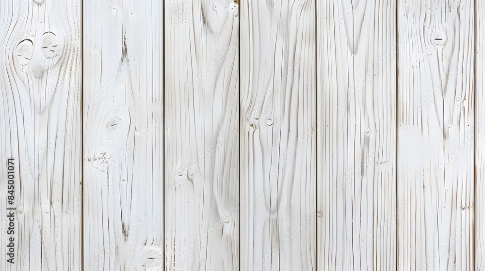 Fototapeta premium white wood texture background, top view wooden plank panel. 