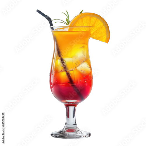 Vibrant cocktail drink theme summer and isolated on a white background PNG