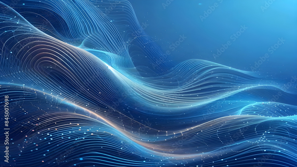 Abstract background a blue wavy lines in a blue background Abstract background a blue wavy lines in a blue background