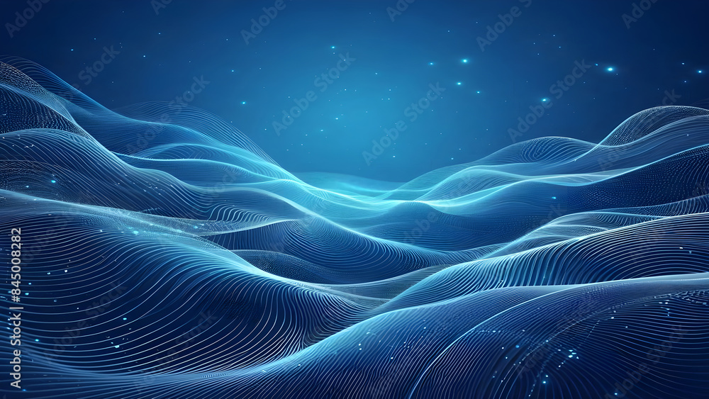 Abstract background a blue wavy lines in a blue background Abstract background a blue wavy lines in a blue background