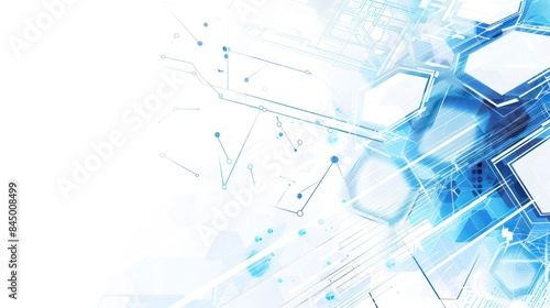 Abstract blue digital technology background with hexagons,Abstract hexagon background. Technological polygonal design. digital futuristic.