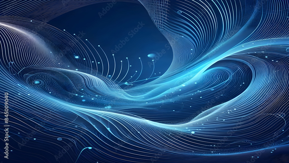 Abstract background a blue wavy lines in a blue background Abstract background a blue wavy lines in a blue background