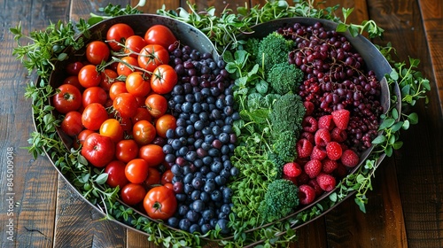 Nutrition for the Heart: Inspiring Image of a Heart-Shaped Bowl Filled with Healthy Foods